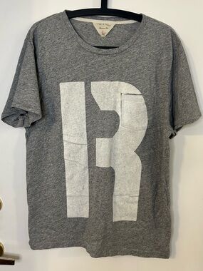 rag & bone Men’s Gray Alphabet Pocket Short-Sleeve Tee Size L